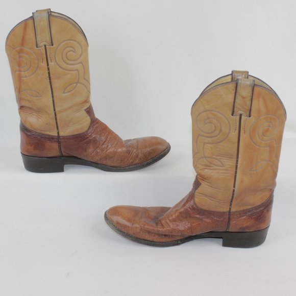 Justin #3021 Cognac Smooth Ostrich Cowboy Western Boots Men\'s Size 9 D 9D main image 9